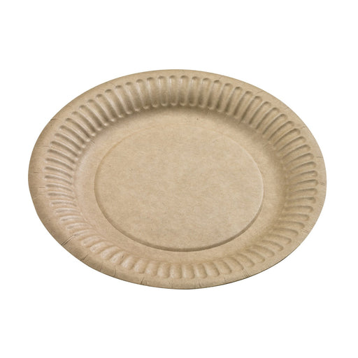 Plato redondo de cartón kraft Ø150mm - 100Uds