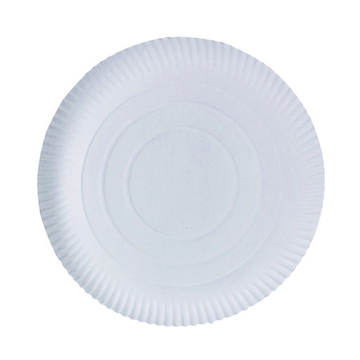Plato redondo de cartón blanco Ø320mm - 50Uds