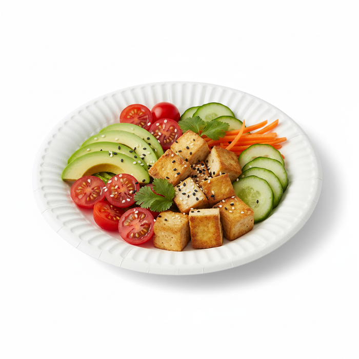 Plato redondo de cartón blanco Ø350mm A25mm - 100Uds