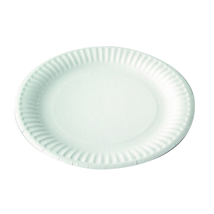 Plato redondo de cartón blanco Ø350mm A25mm - 100Uds