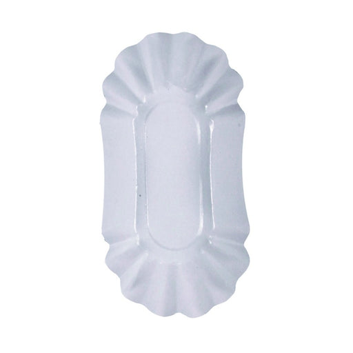 Plato hondo ovalado de cartón laminado blanco 195x110mm A32mm - 250Uds