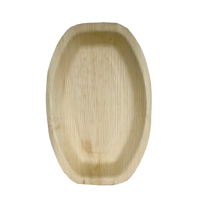 Bandeja ovalada de hoja de palmera 360x240mm A25mm - 10Uds