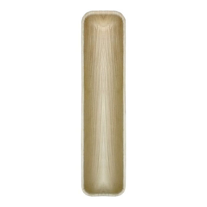 Bandeja rectangular de hoja de palmera 410x90mm A25mm - 25Uds