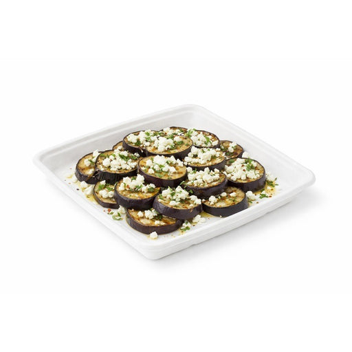 Plato cuadrado de pulpa blanca 1000ml 235x235mm A28mm - 25Uds