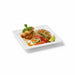 Plato cuadrado de pulpa blanco 160x160mm - 50Uds