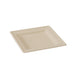 Plato cuadrado marrón de pulpa 200x200mm - 25Uds
