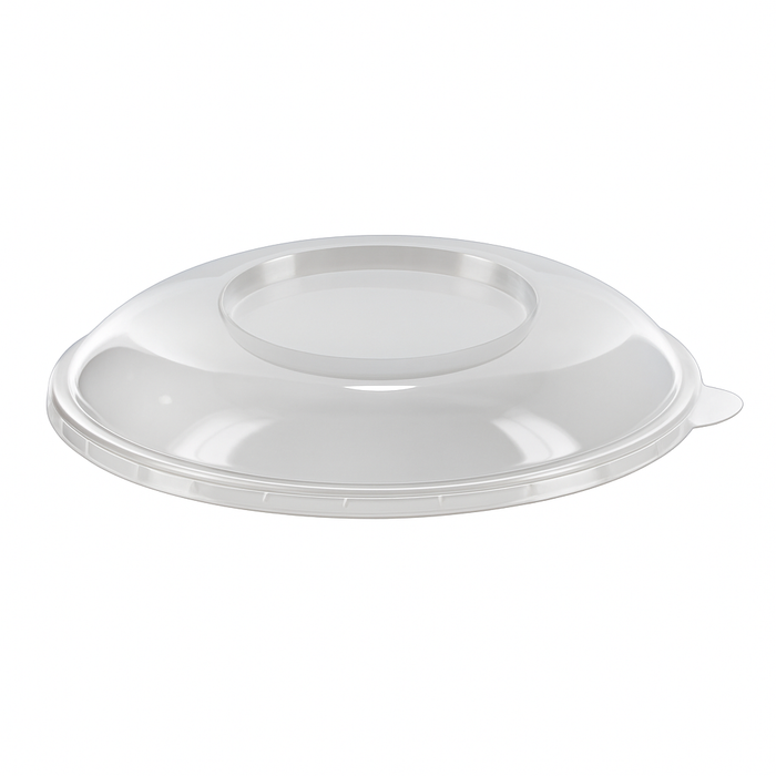 Tapa plana transparente PET Ø196mm - 125Uds