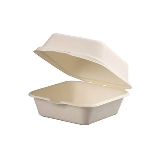 Caja hamburguesa pulpa 460ml 150x150mm A80mm - 50Uds