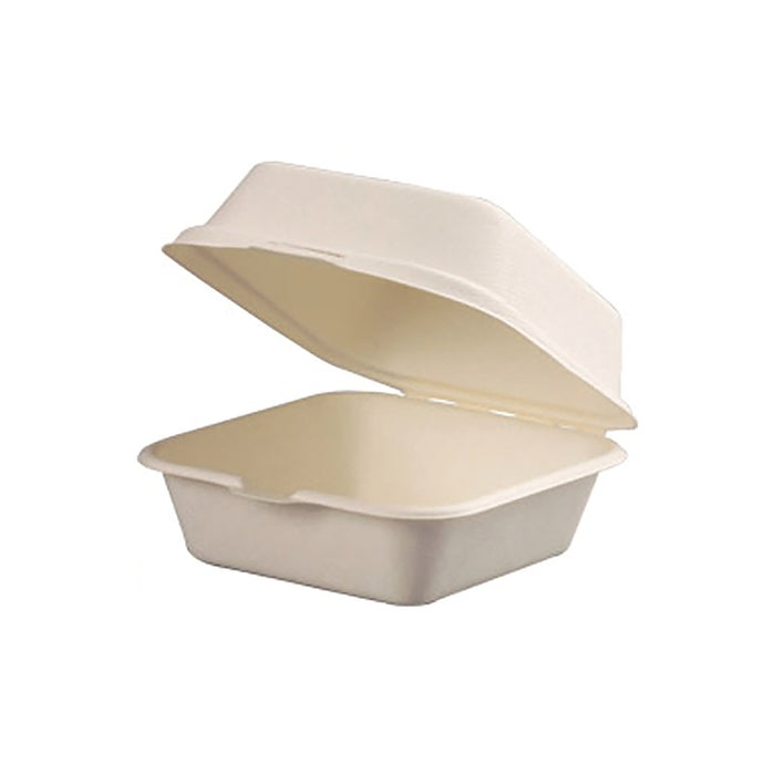 Caja hamburguesa pulpa 460ml 150x150mm A80mm - 50Uds