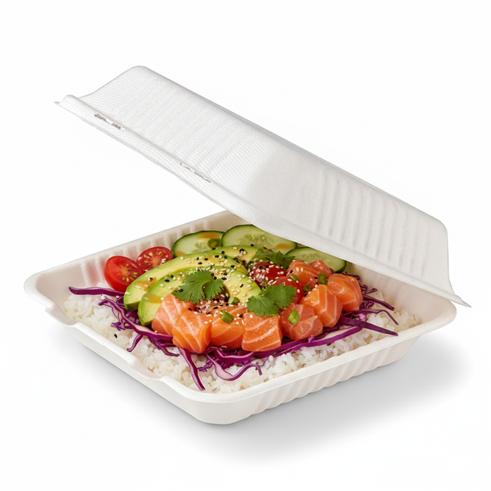 Caja pulpa blanca multiuso 850ml 220x204mm A84mm - 50Uds