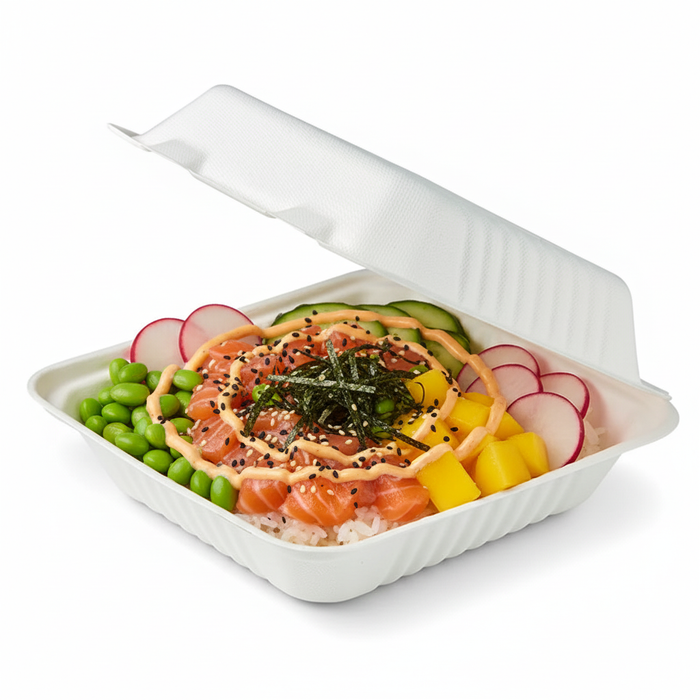 Caja pulpa blanca multiuso 830ml 232x157mm A80mm - 50Uds