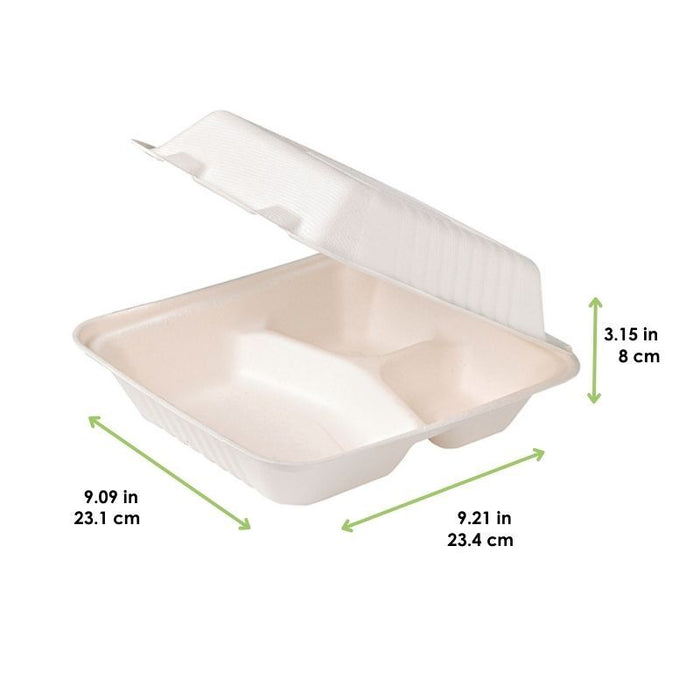 Caja pulpa blanca 3 comp. multiuso 234x231mm A80mm - 50Uds