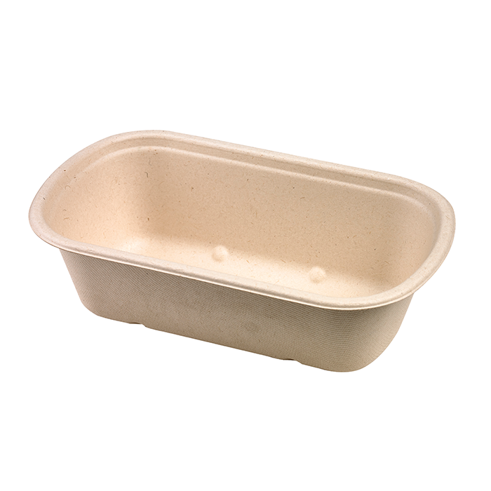 Ensaladera rectangular de pulpa 750ml 229x134mm A44mm - 125Uds