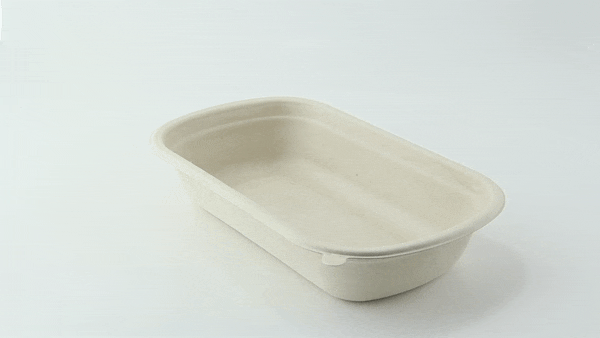 Ensaladera rectangular de pulpa 750ml 229x134mm A44mm - 125Uds