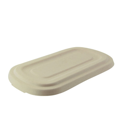 Tapa plana rectangular marrón de pulpa 269x139mm A16mm - 125Uds
