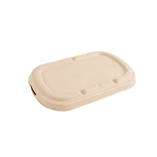 Tapa plana rectangular marrón de pulpa 205x123mm A15mm - 50Uds