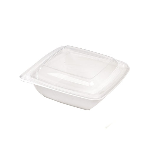 Ensaladera cuadrada de pulpa blanca 750ml 195x195mm A45mm - 30Uds