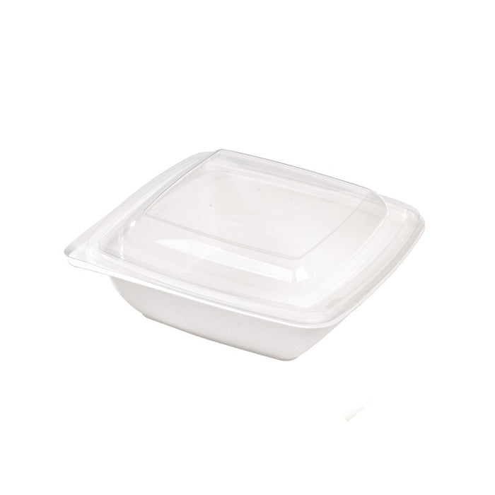 Ensaladera cuadrada de pulpa blanca 750ml 195x195mm A45mm - 30Uds
