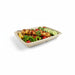 Bandeja rectangular de fibra de caña de azúcar marrón 226x162mm A27mm - 50Uds