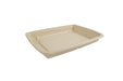 Bandeja rectangular de fibra de caña de azúcar marrón 226x162mm A27mm - 50Uds