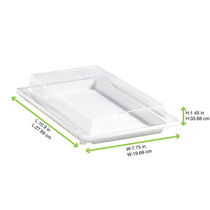 Tapa plana transparente PET 272x193mm A33mm - 100Uds