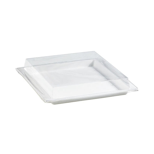 Tapa plana transparente PET 275x265mm A33mm - 100Uds
