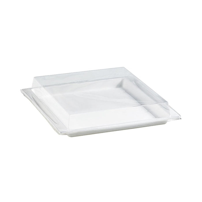 Tapa plana transparente PET 275x265mm A33mm - 100Uds