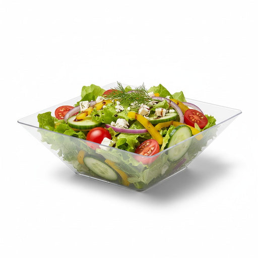 Plato hondo cuadrado reutilizable y microondable en PP 350ml 215x215mm A40mm - 10Uds
