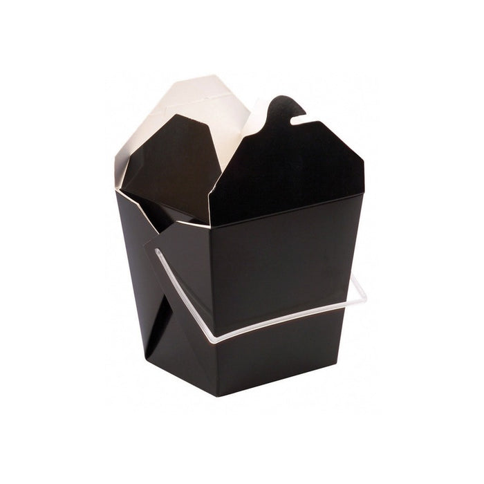 Caja pasta negra con asas 950ml 100x100mm A110mm - 50Uds