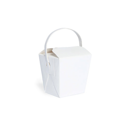 Mini caja de cartón blanca cuadrada con asa 230ml 65x71mm A70mm - 50Uds