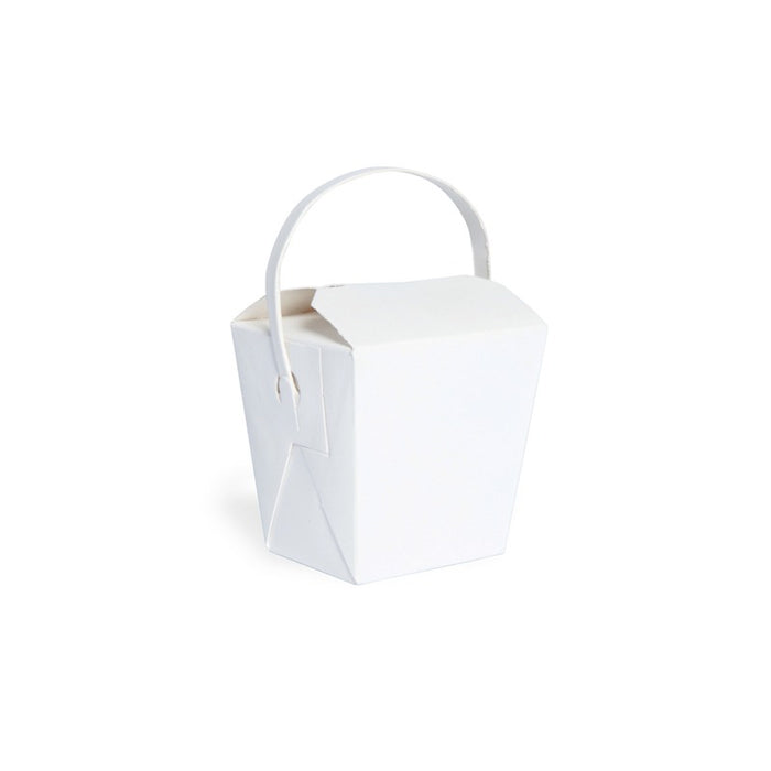 Mini caja de cartón blanca cuadrada con asa 230ml 65x71mm A70mm - 50Uds
