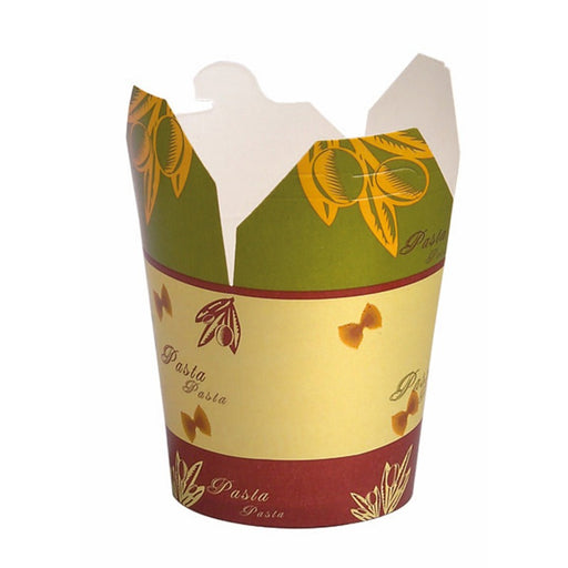 Caja redonda de cartón blanco decoración Pasta 850ml Ø93mm A95mm - 50Uds