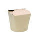 Caja de base redonda de cartón y fibra de bambú laminada con PLA 750ml 98x85mm A93mm - 50Uds