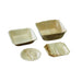 Mini plato de hoja de palmera con 2 compartimentos 100x100mm A15mm - 10Uds