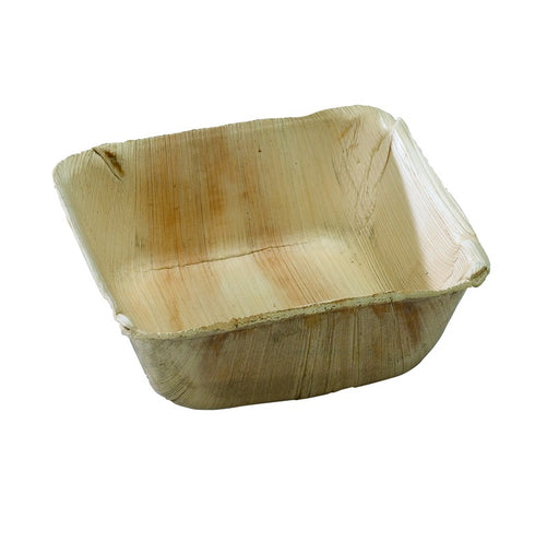 Cuenco cuadrado de hoja de palma 450ml 130x130mm A50mm - 10Uds
