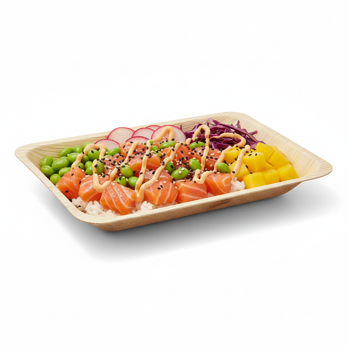 Plato de madera rectangular 190x140mm A18mm - 25Uds