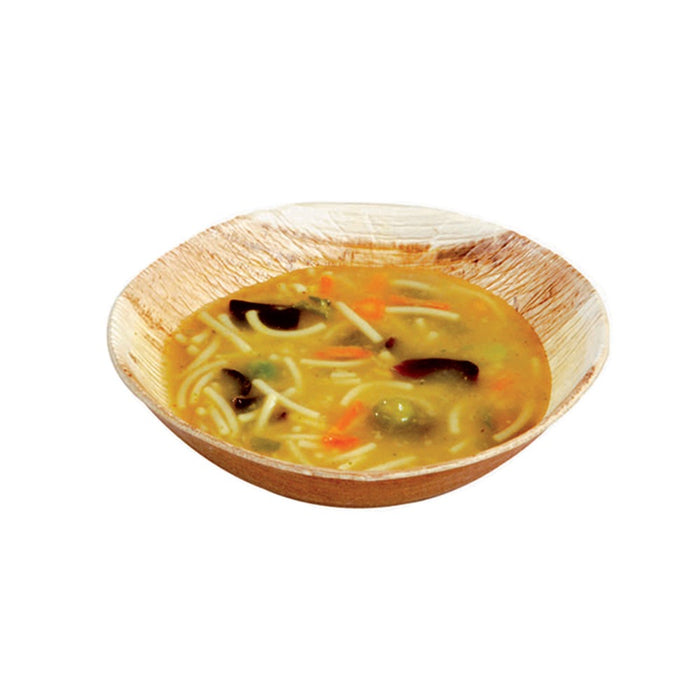 Cuenco cuadrado de hoja de palma 200ml Ø120mm A30mm - 25Uds