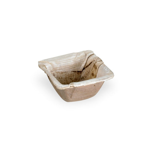Cuenco cuadrado de hoja de palma 35ml 63x63mm A33mm - 50Uds