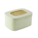 Caja de madera rectangular con tapa con ventana 240ml 110x80mm A50mm - 100Uds