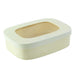 Caja de madera rectangular con tapa con ventana 800ml 188x130mm A50mm - 25Uds