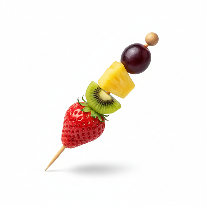 Pincho de bambú con decoración de bolas 140mm - 100Uds