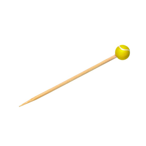 Pincho de bambú con extremo decoración tenis 120mm - 100Uds