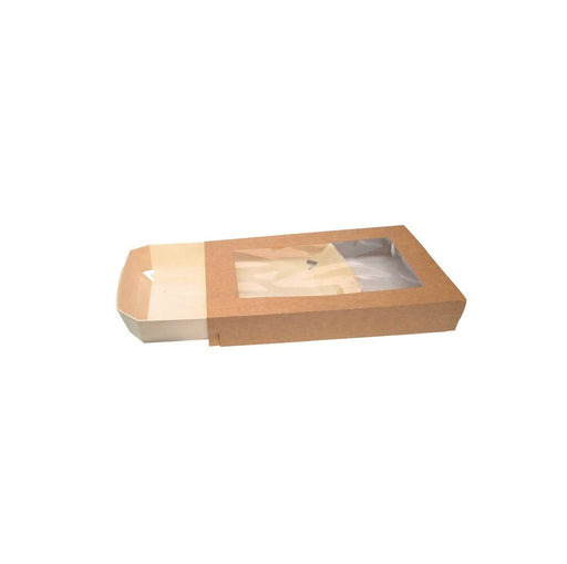 Caja marron con ventana 248x155mm A39mm - 50Uds
