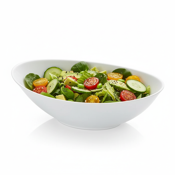 Bol ovalado de pulpa blanco BioNchic 1500ml 270x165mm A77mm - 100Uds