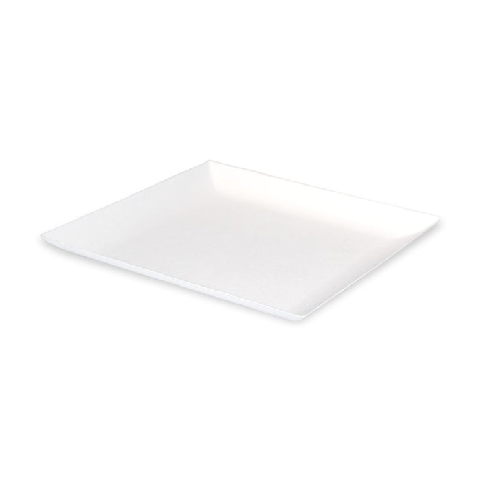 Plato cuadrado de pulpa blanco BioNchic 160x160mm - 100Uds