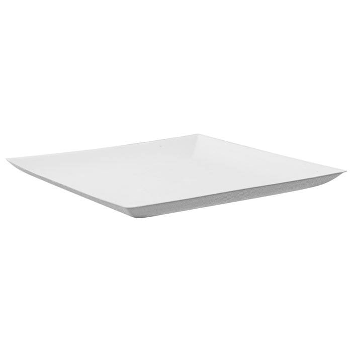 Plato cuadrado de pulpa blanco BioNchic 180x180mm - 100Uds