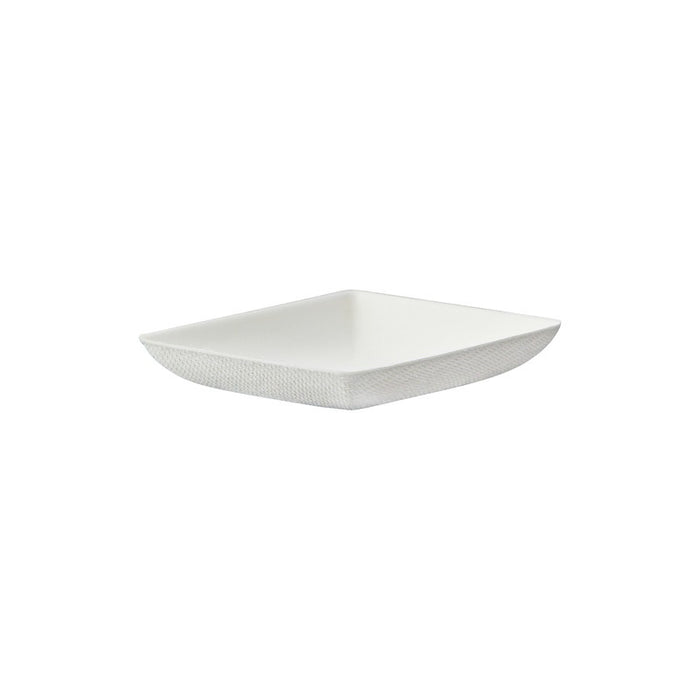 Mini plato cuadrado de pulpa blanco 65x65mm - 300Uds