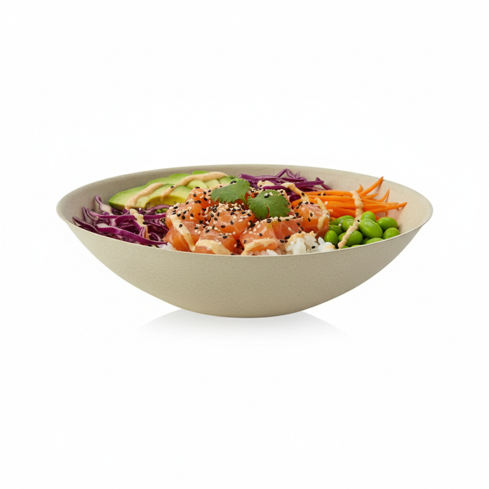 Bol ovalado de pulpa marrón BioNchic 750ml 225x135mm A55mm - 125Uds