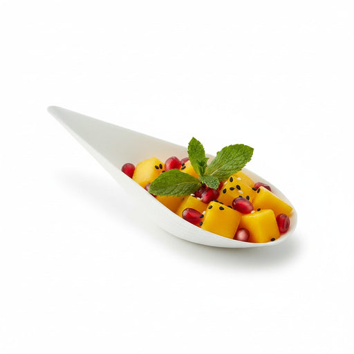 Mini plato de degustación de pulpa con forma de gota BIONCHIC 105x52mm A30mm - 30Uds