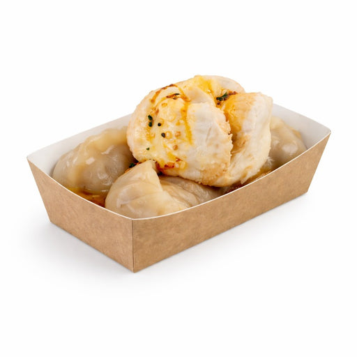 Bandeja de cartón Kraft 460ml 140x65mm A42mm - 100Uds